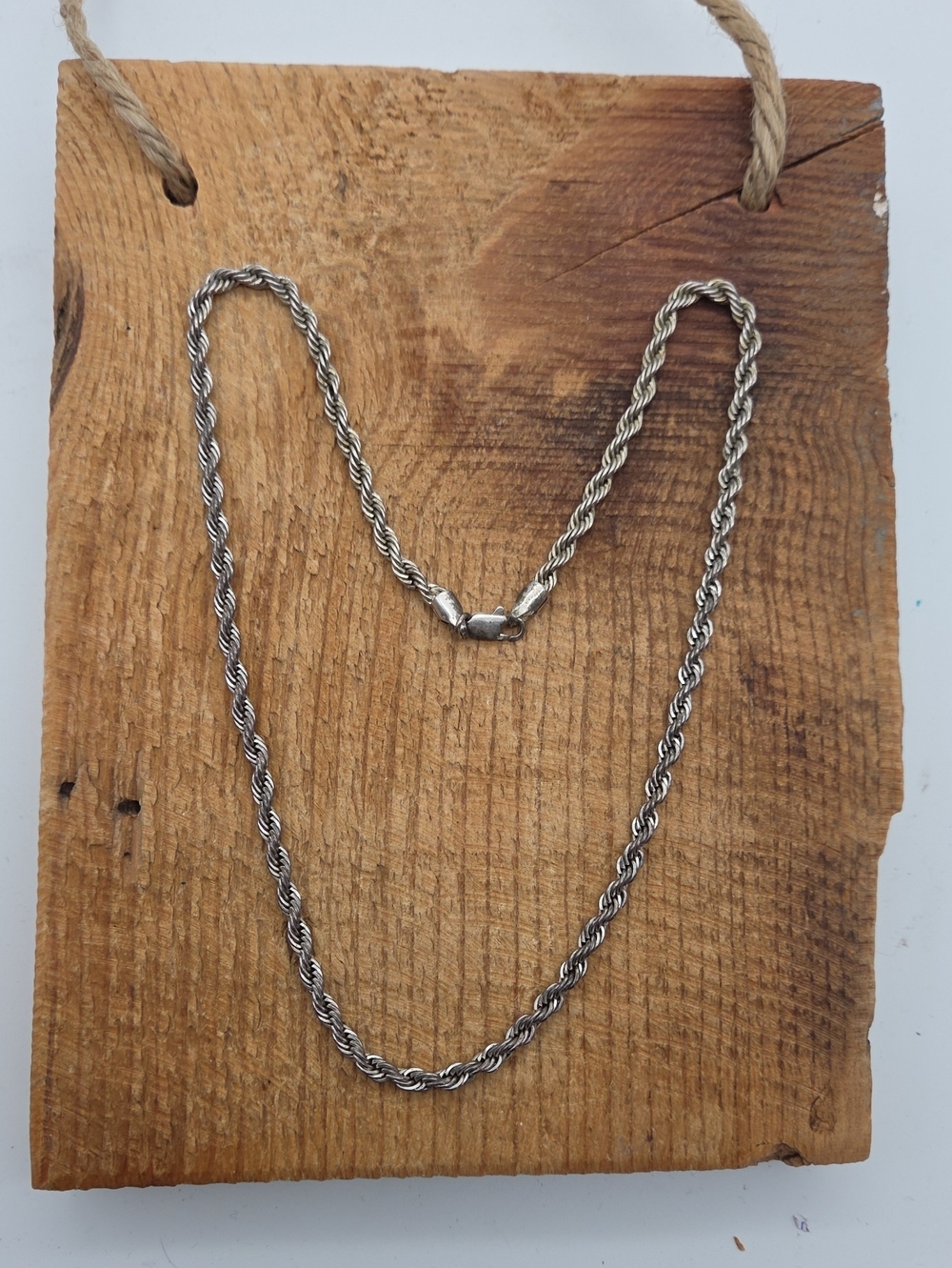 Sterling Silver 20g Twisted Chain Necklace